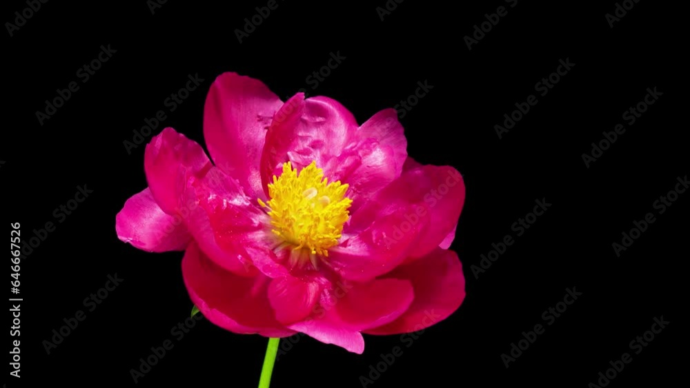 Timelapse of pink peony flower blooming on black background, close-up. Valentine's Day concept. Mother's day, Holiday, Love, birthday background design. 4K UHD video timelapse Timelapse of pink peony flower blooming on black background, close-up. Valentine's Day concept. Mother's day, Holiday, Love, birthday background design. 4K UHD video timelapse