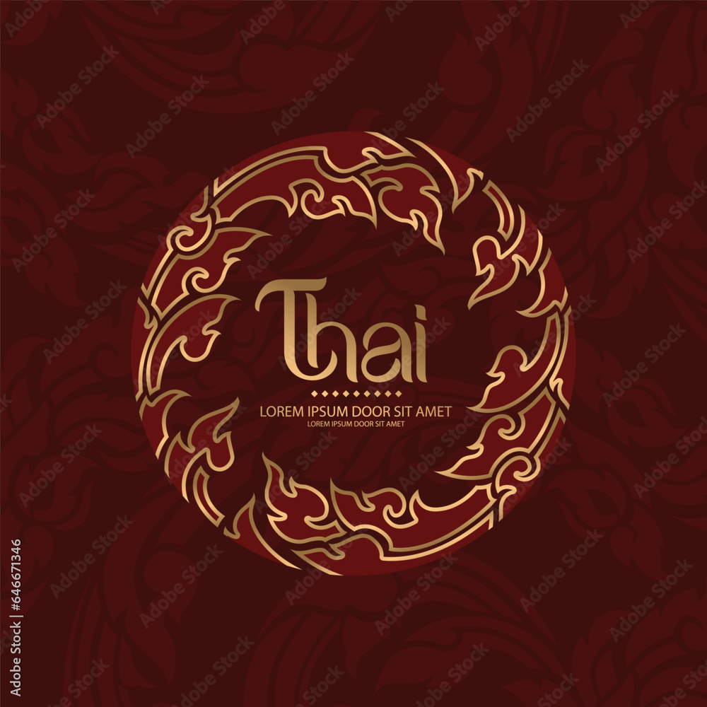 Obraz premium Concept of Thai Art vector designs 