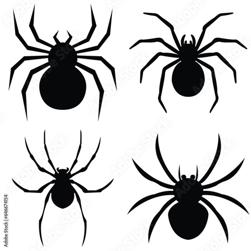 Print op canvas set of spider