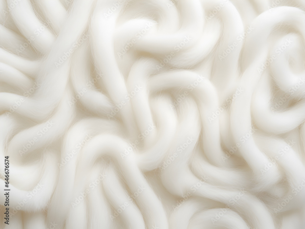 close up of white wool background.