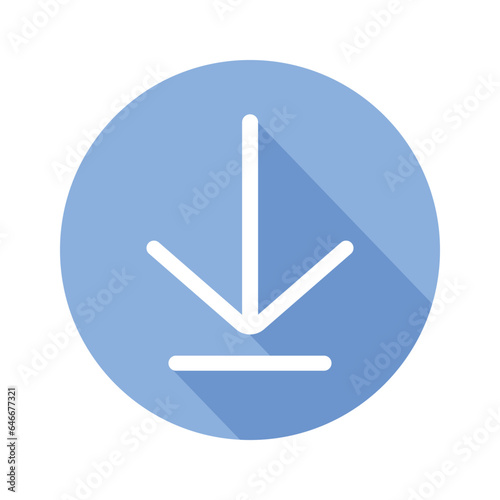 Download app icon, Save button flat download icon.