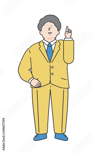 男性のビジネスパーソンのイラスト