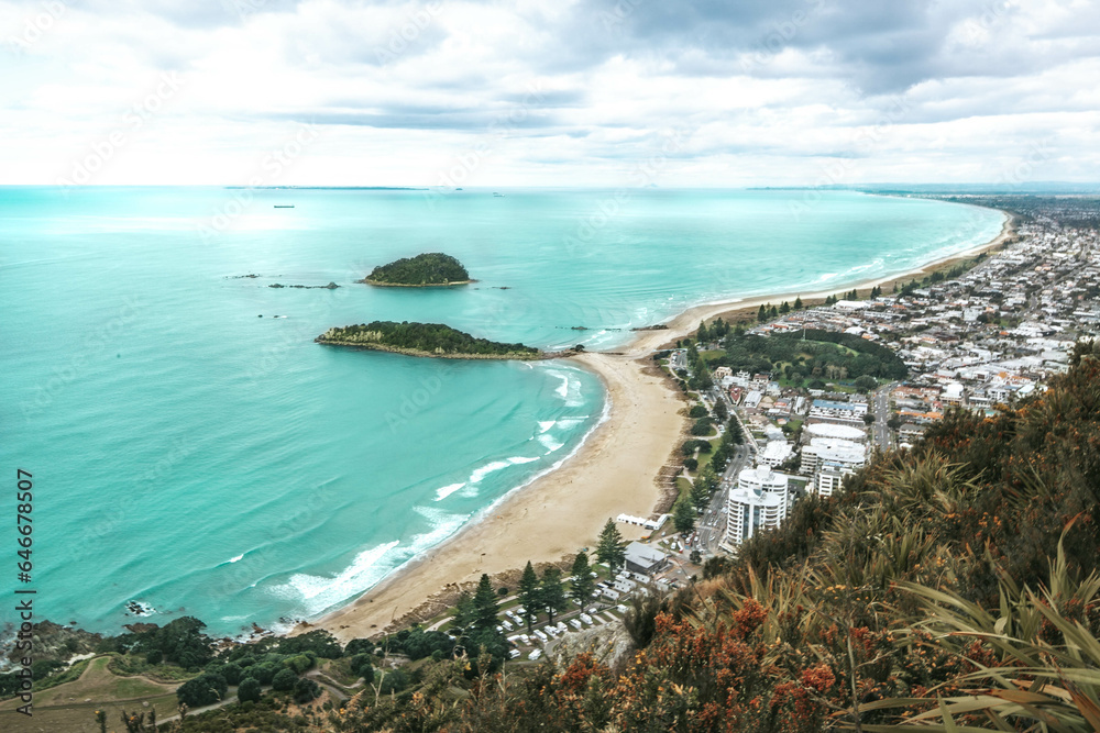 view of the sea and the beach