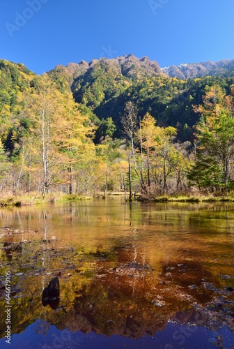盛秋の上高地　田代池