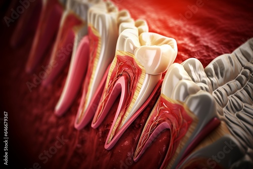 Human Tooth Root Canal 3D Image
