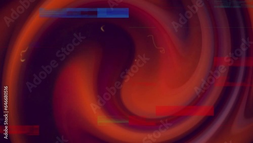 Colourful interference static lines over undulating red lights photo