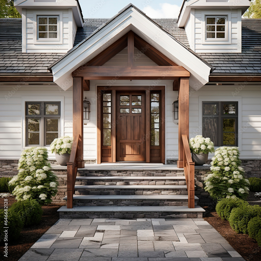 Obraz premium Main entrance door in house. 