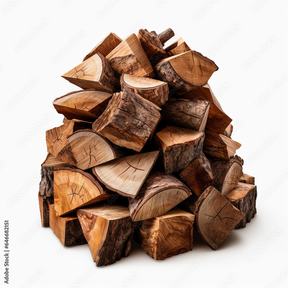 a stack of firewood on a white background a stack of firewood on a white background