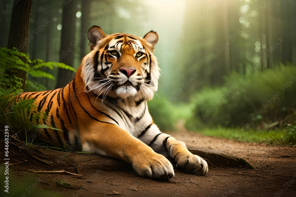 Obraz premium tiger in the zoo