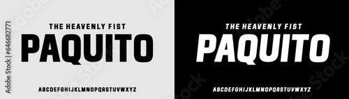 Modern Bold Heavy Font. Typography urban style alphabet fonts for fashion, sport, technology, digital, movie, logo design, vector illustration