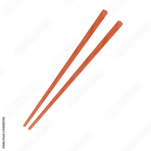 chopsticks isolated on white