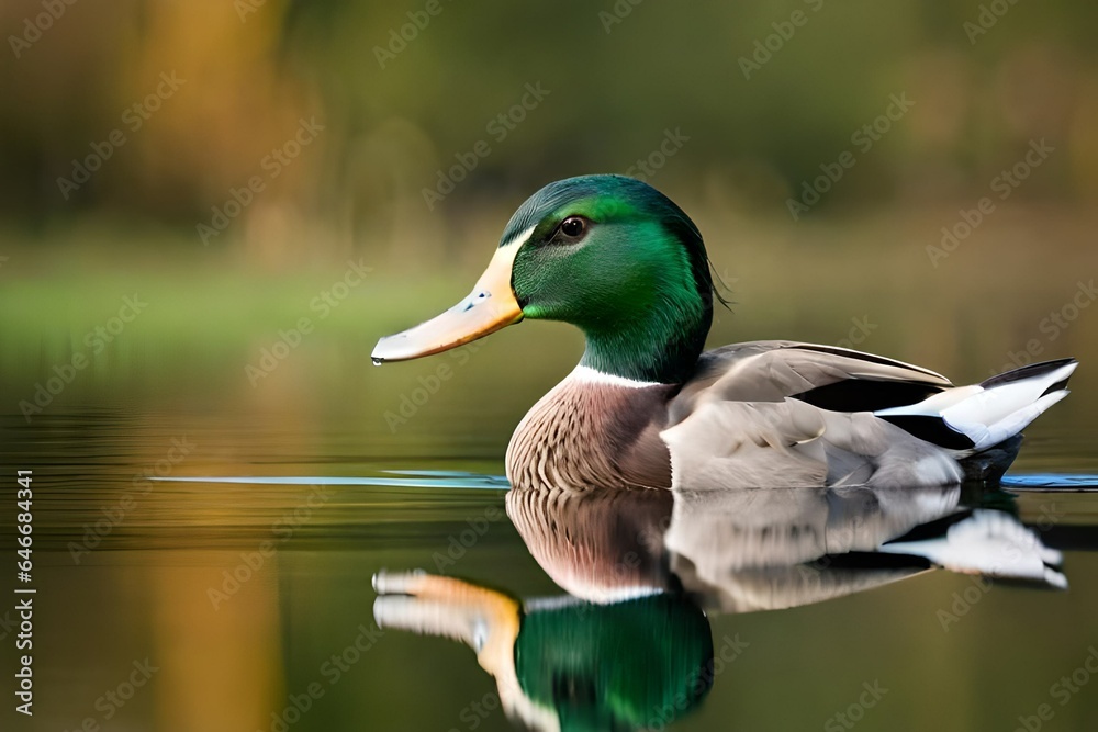 Obraz premium duck on the water