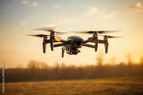 Quadcopter in nature. © Fotograf