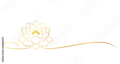 Lotus flowers line art style. element vector eps 10