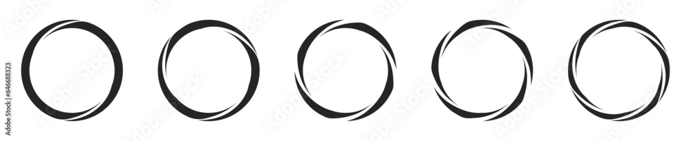circle rotation frame twist round border cycle