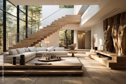cozy entrance hall with light natural materials
