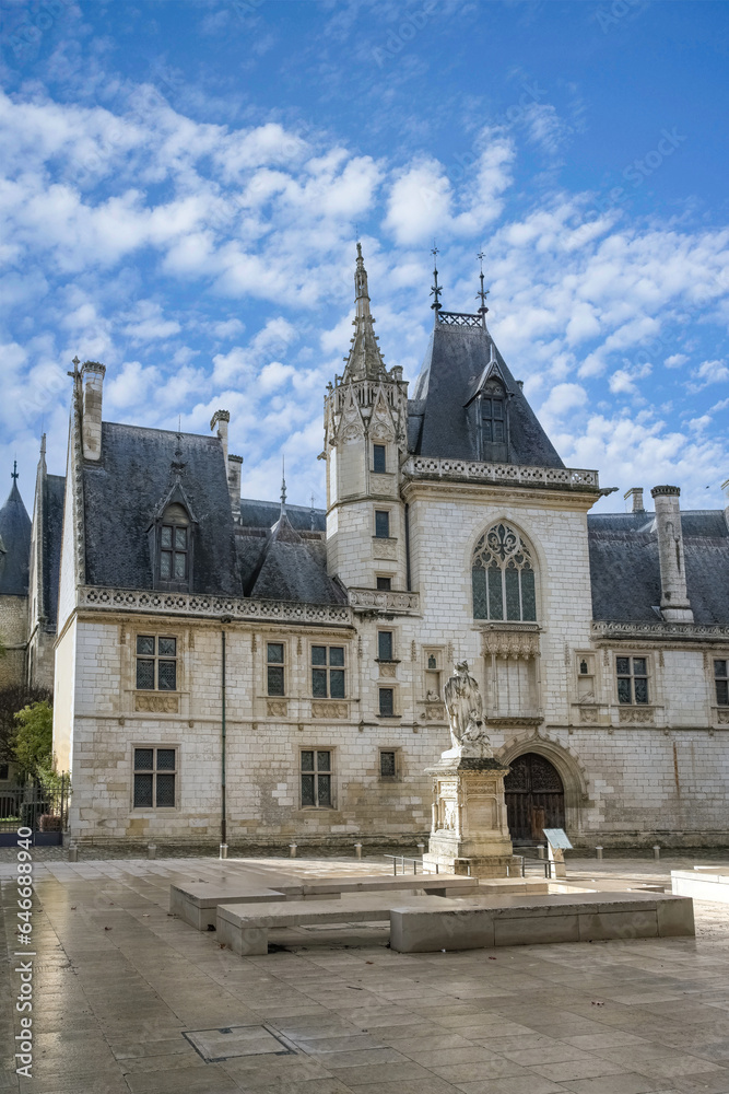 Bourges, medieval city in France, the Jacques Coeur mansion in the historical center

