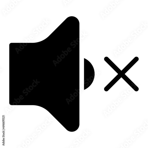no sound glyph icon