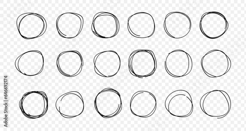 Circle line set. vector circles for message note mark design element. circle shape on transparent background. vector design.