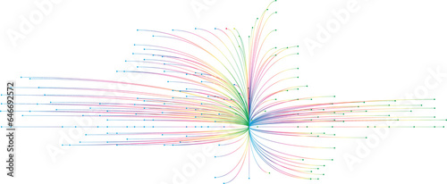 spectrum gradient line wave element design