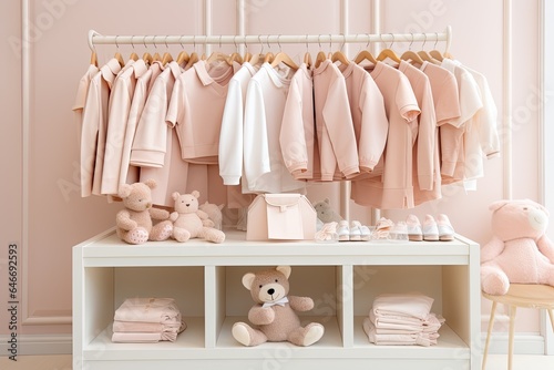 A modern children's clothing store with a colorful collection of stylish and casual clothing.