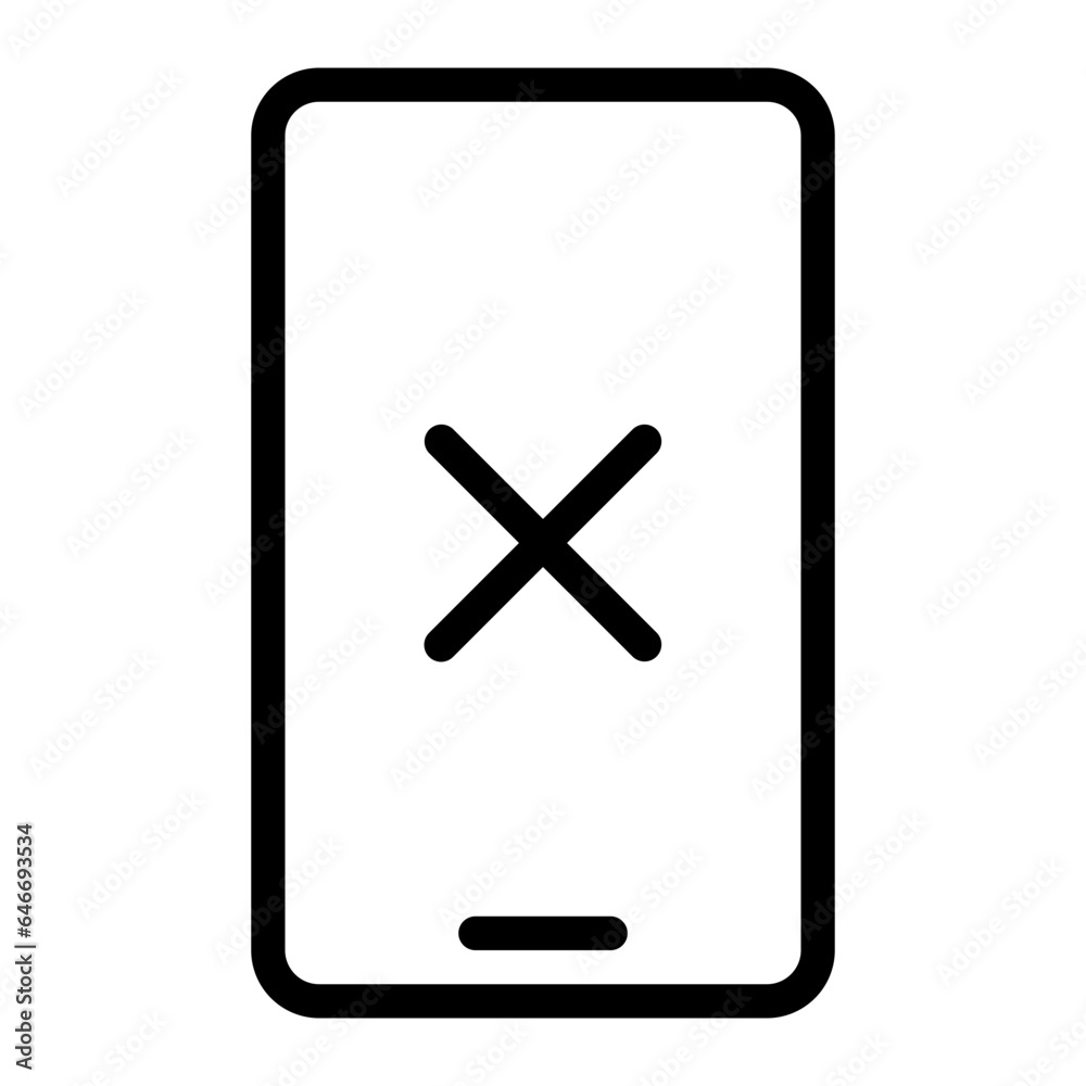 no smartphones line icon no smartphones line icon