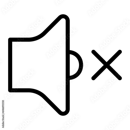 no sound line icon
