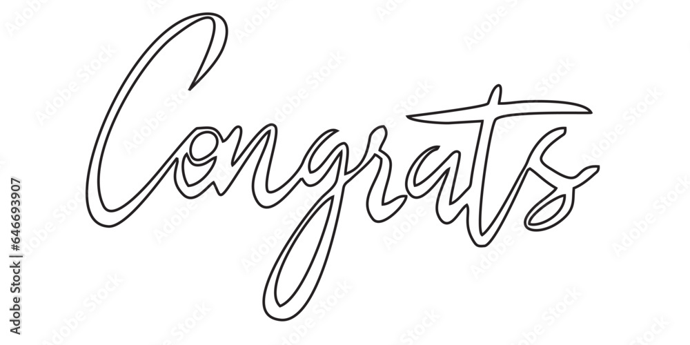 Obraz premium congratulations art line and vector