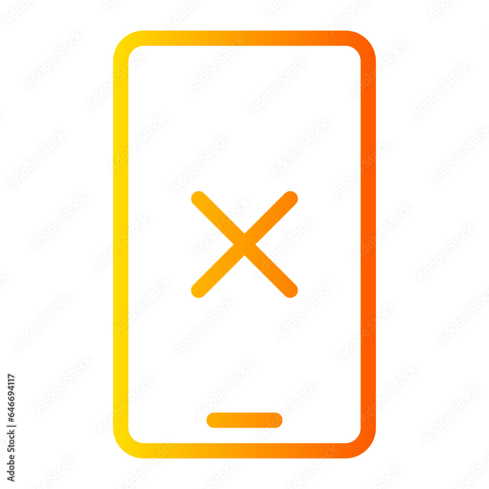 Obraz premium no smartphones gradient icon