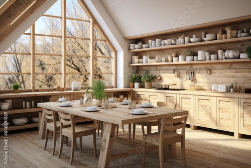 cozy scandinavian kitchen with light natural materials © Fred