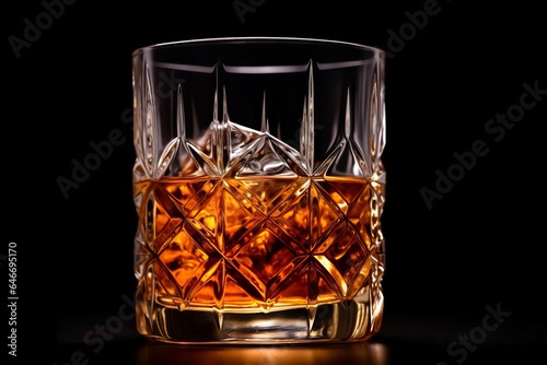 Glass of Whisky on dark background