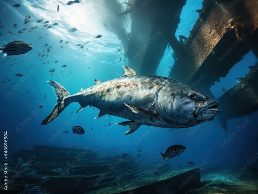 Naklejka premium fish in the sea