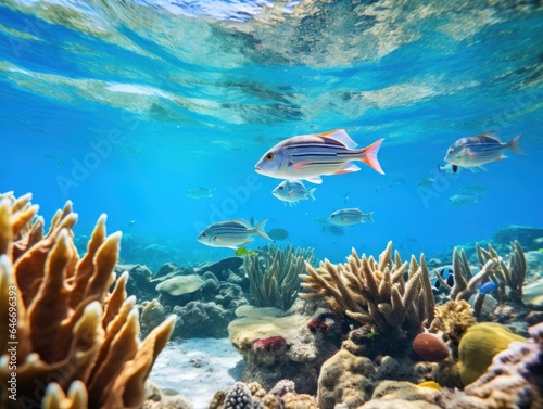 coral reef and fish