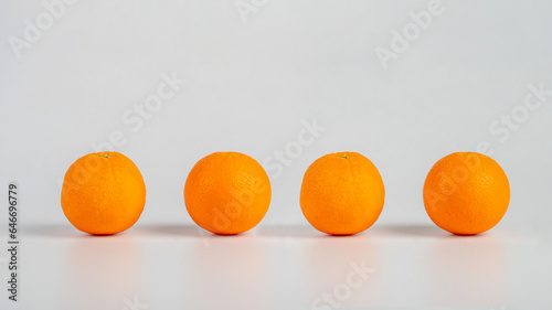 Orange fruit isolate. Orange citrus on white background.
