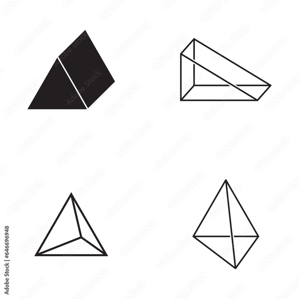 triangle 3d icon vector triangle 3d icon vector