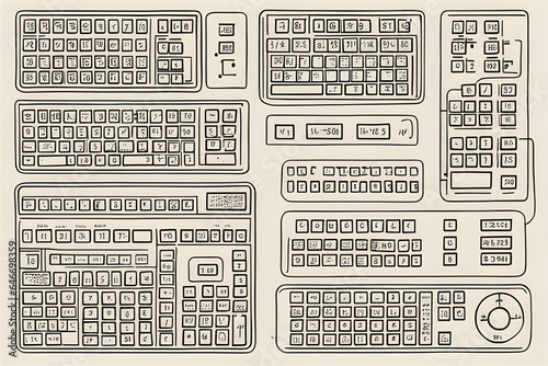 Computer's complex calculations are represented from side to side.Generative ai,