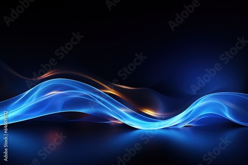 Blue glowing shiny lines effect vector background, Luminous white lines of speed, Light glowing effect, Light trail wave, fire path trace line and incandescence curve twirl