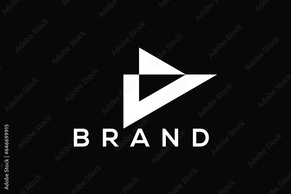 Obraz premium Minimal and abstract play vector logo design