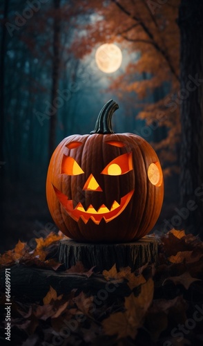 halloween pumpkin, halloween scene, halloween background with pumpkin, scarry pumpkin