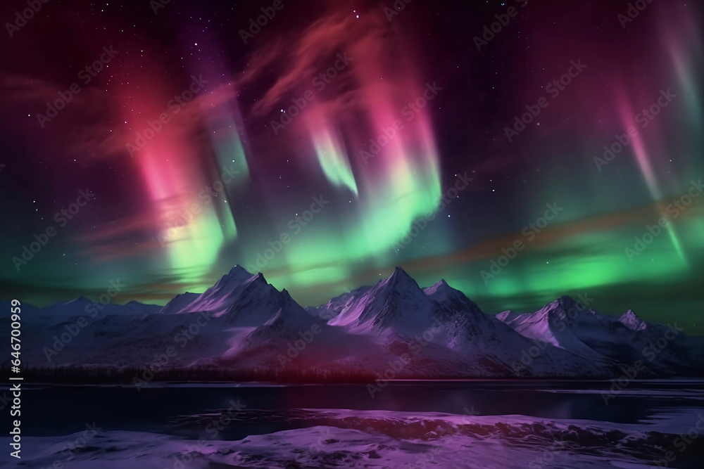 northern lights aurora borealis. 