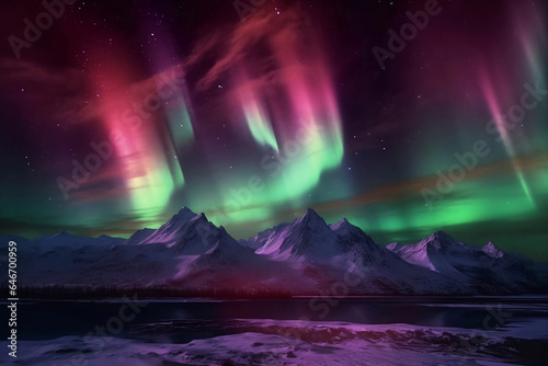 northern lights aurora borealis.  © D