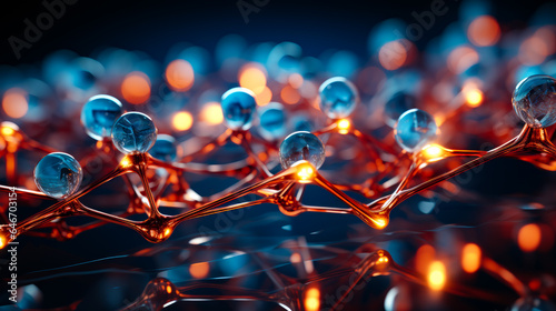 A cluster of spherical objects on a dark background