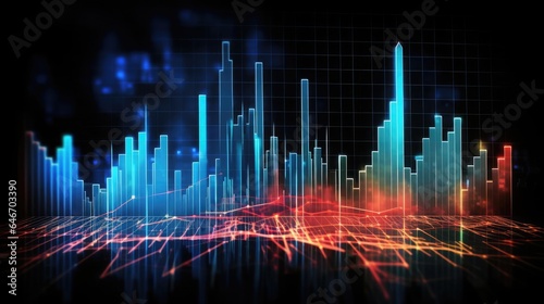 Finance analysis chart stock market business background