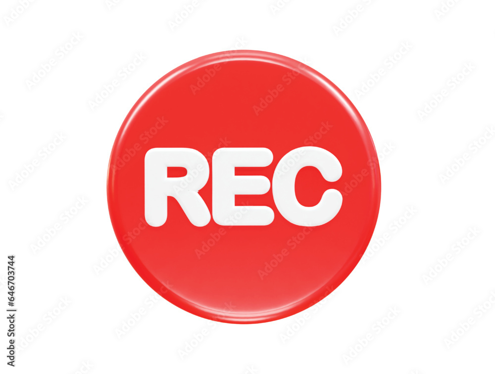 Record icon illustration element render Record icon illustration element render