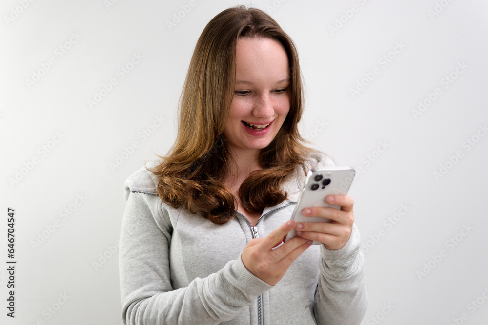 young lady using a smart phone and touching screen. High quality 4k footage young lady using a smart phone and touching screen. High quality 4k footage