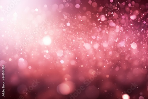 Pink Christmas particles and sprinkles for a holiday event. Background with sparkles and glitters