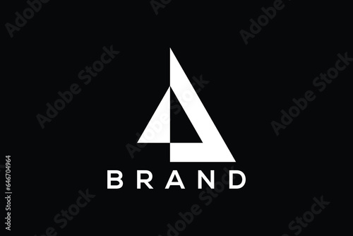 Minimal and abstract triangle vector logo design