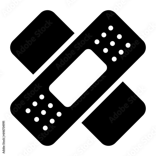 Band Aid solid glyph icon