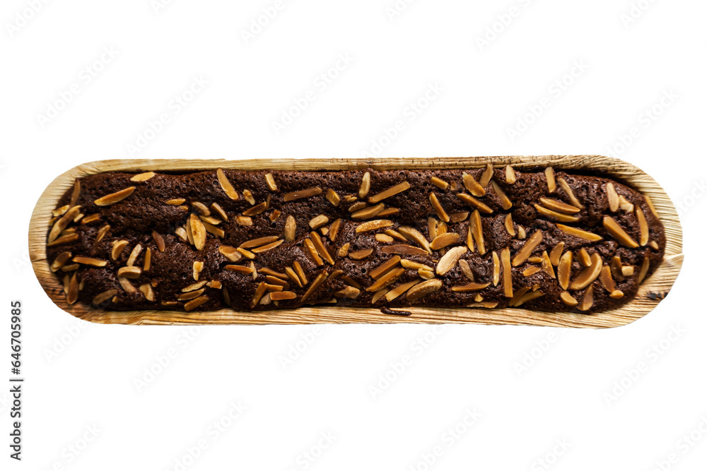 Chocolate brownie on a white background Chocolate brownie on a white background