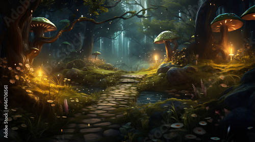 A fairy tale forest a fantastic fairy tale with path © Ashley